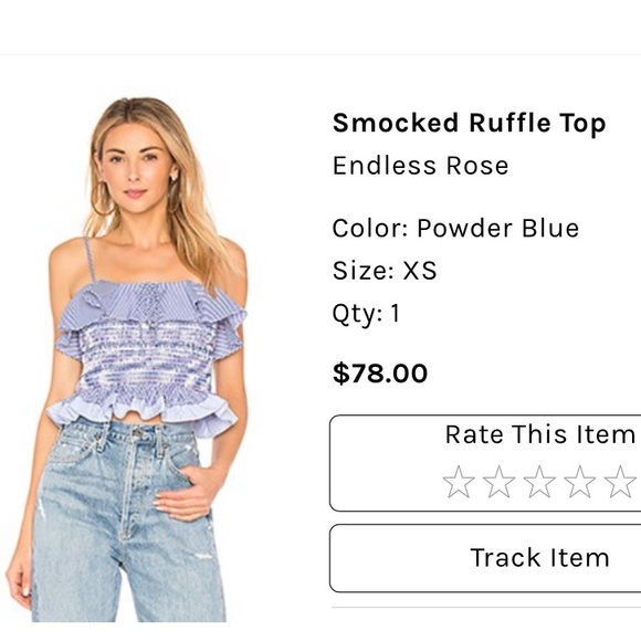 Endless Rose Smocked Ruffle Top - Picture 3 of 3